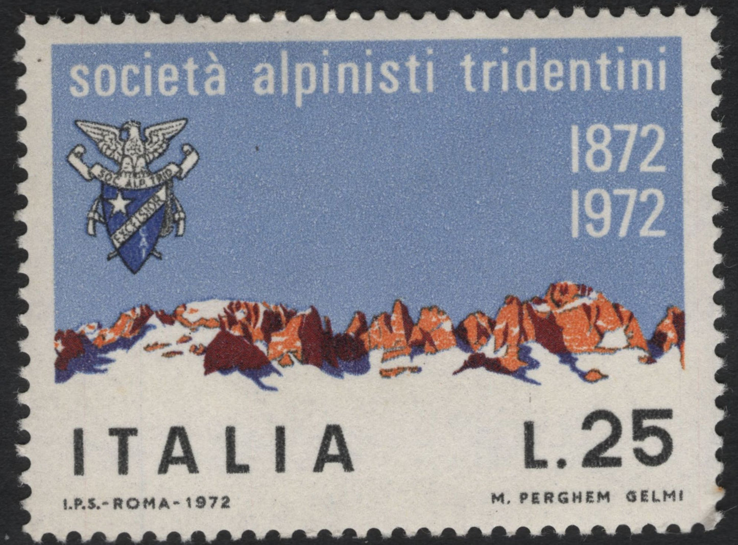 SCG10949 - Italy – 1972 Società Alpinisti Tridentini Centenary (Mountain & Alpinism) – Complete Set of 3