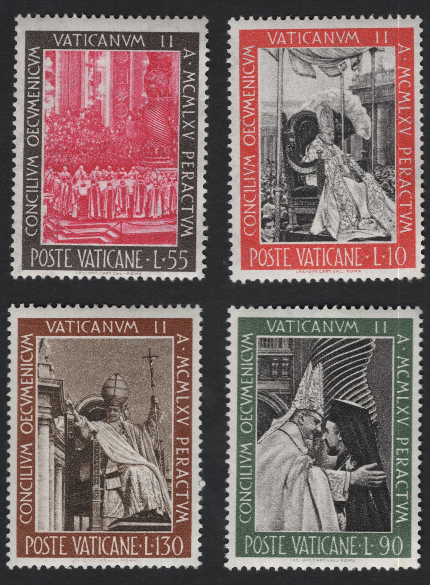 SCG10952 - Vatican City 1965 – Conclusion of the Second Vatican Council (Vaticanum II) | Complete Set of 4