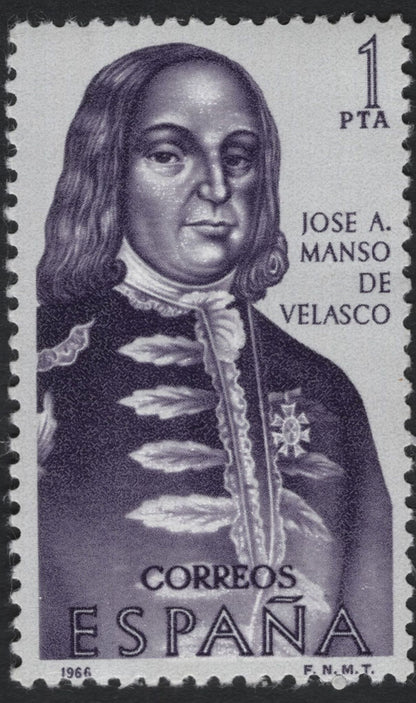 SCG10955 - Spain 1966 – Distinguished Spanish Statesmen & Military Figures (Complete Set of 4)