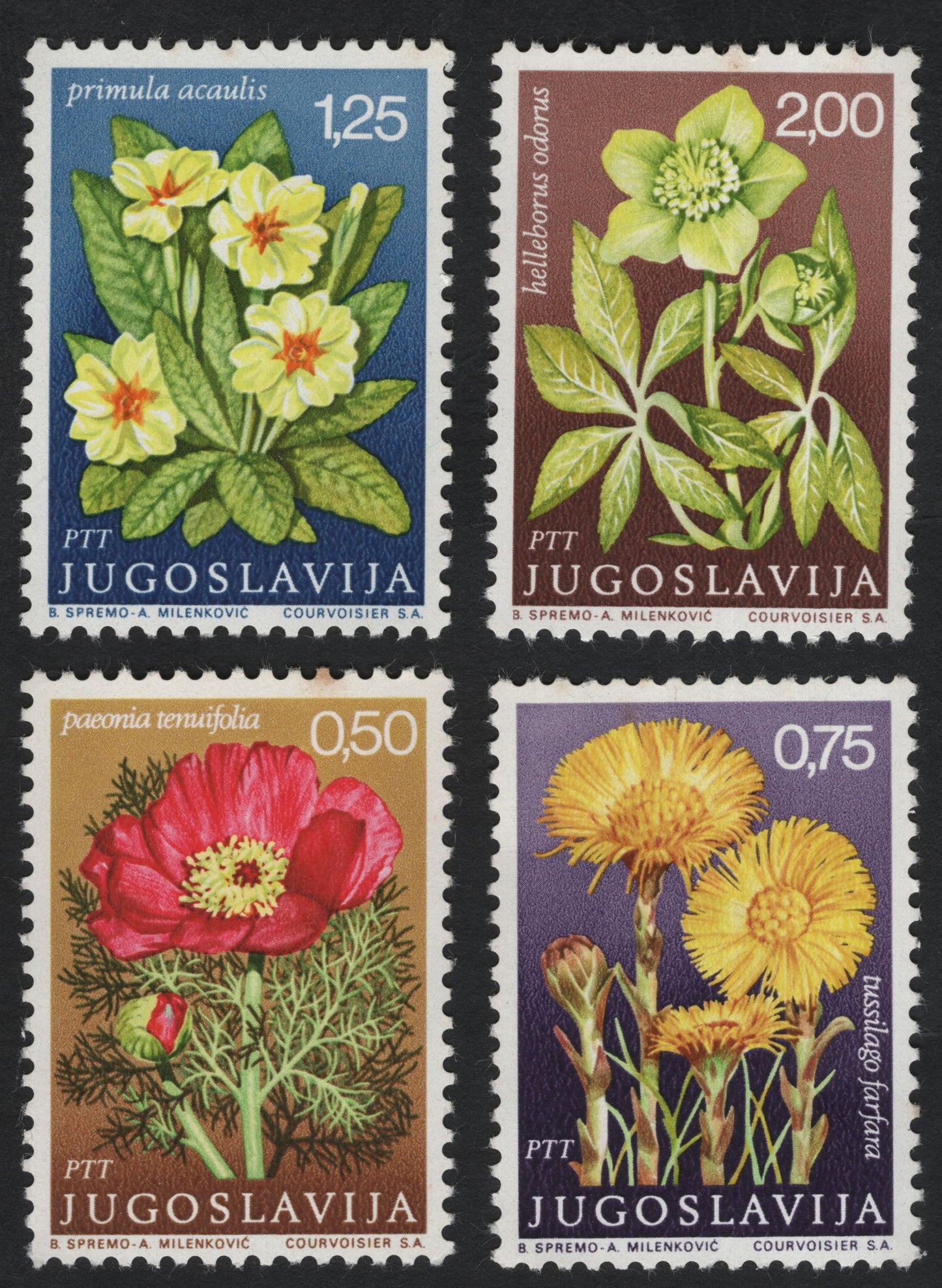 SCG10956 - Yugoslavia – Native Flora (Botanical Series) Stamp Set