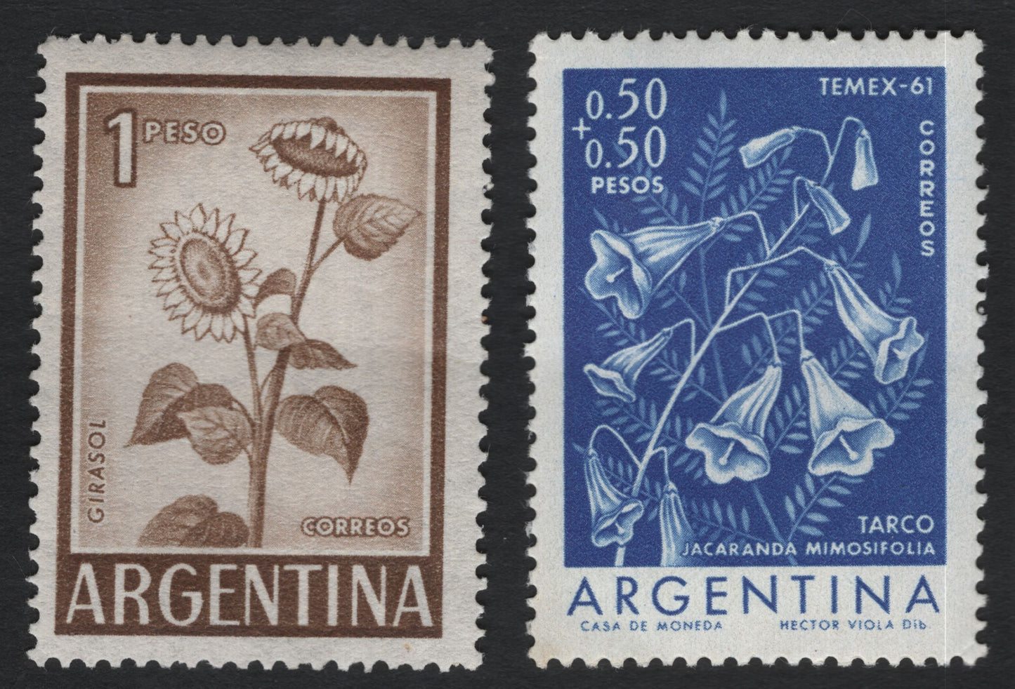 SCG10970 - Argentina 1 Peso Sunflower (Girasol) Definitive Stamp