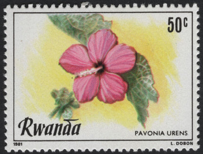 SCG10964 - Rwanda 1981 – Native Flora (Flowers & Orchids) Commemorative Stamp Set