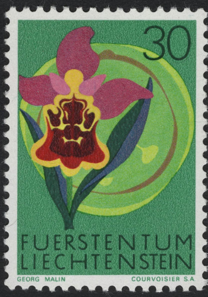 SCG10971 - Liechtenstein – Stylized Alpine Flowers Definitive Set (1960s)