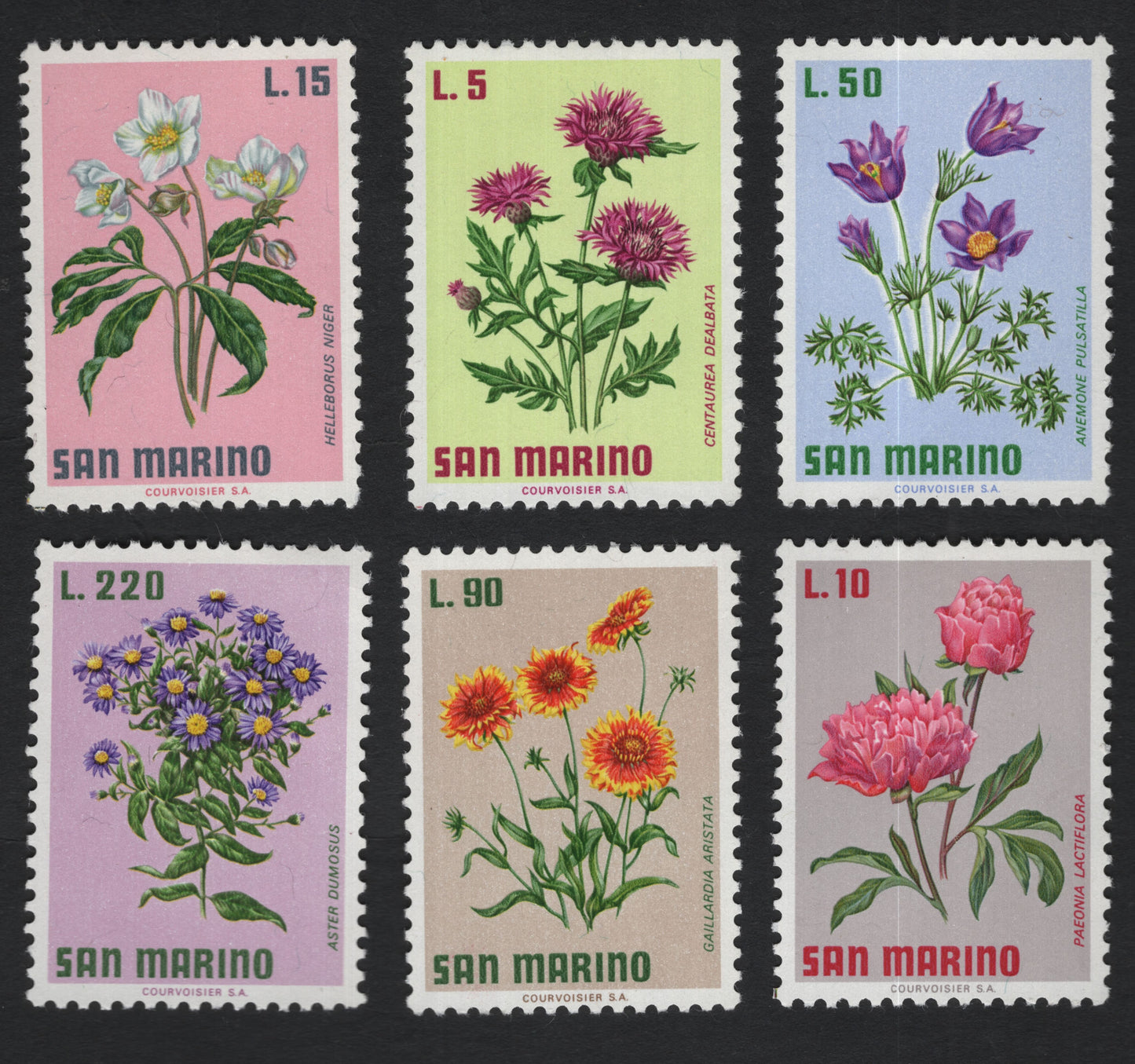 SCG10972 - San Marino – Native Alpine & Meadow Flowers Definitive Set (6 Values)