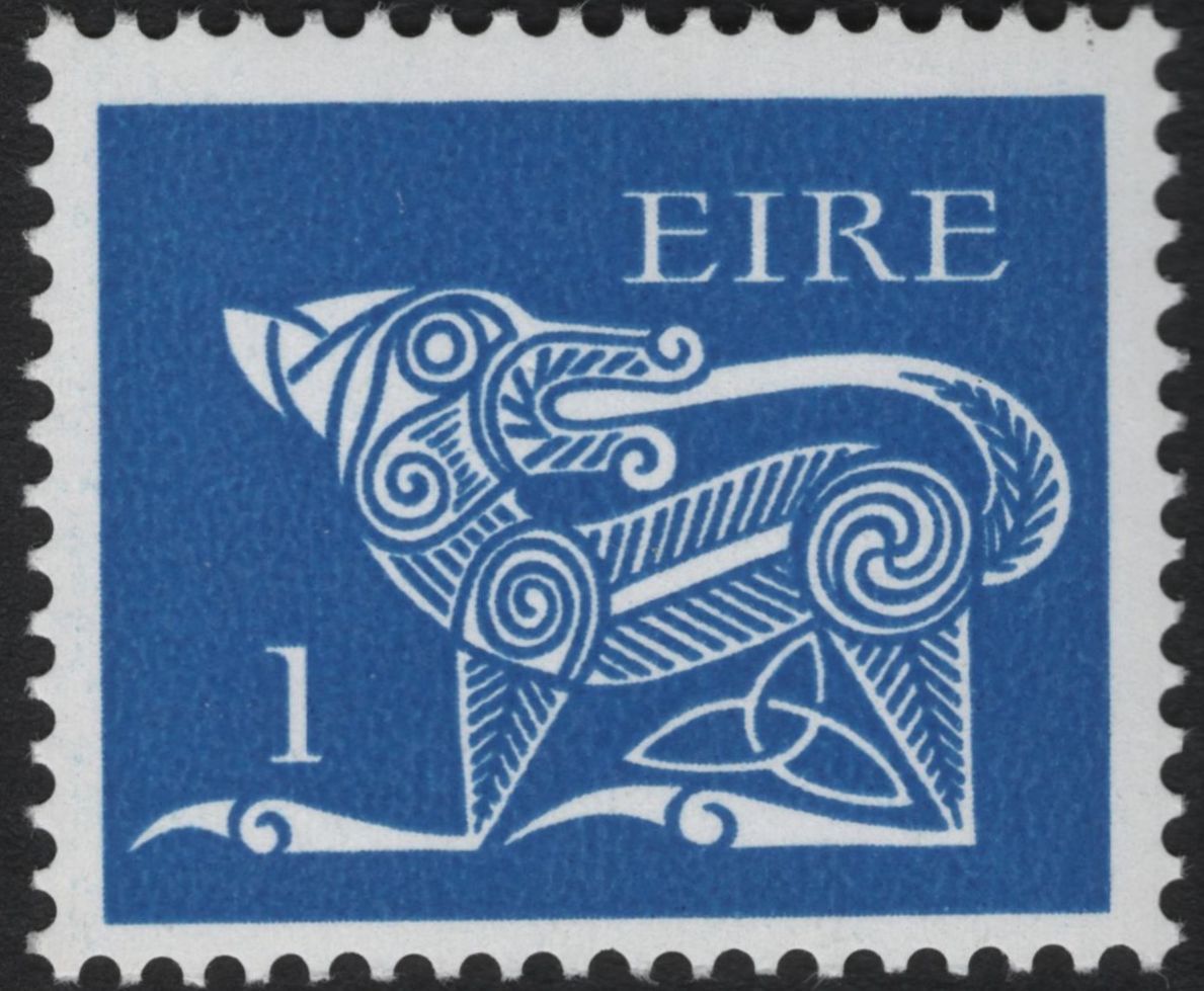 SCG10861 - Ireland Celtic Dog Definitives – 1p Blue & 2p Green (Éire)