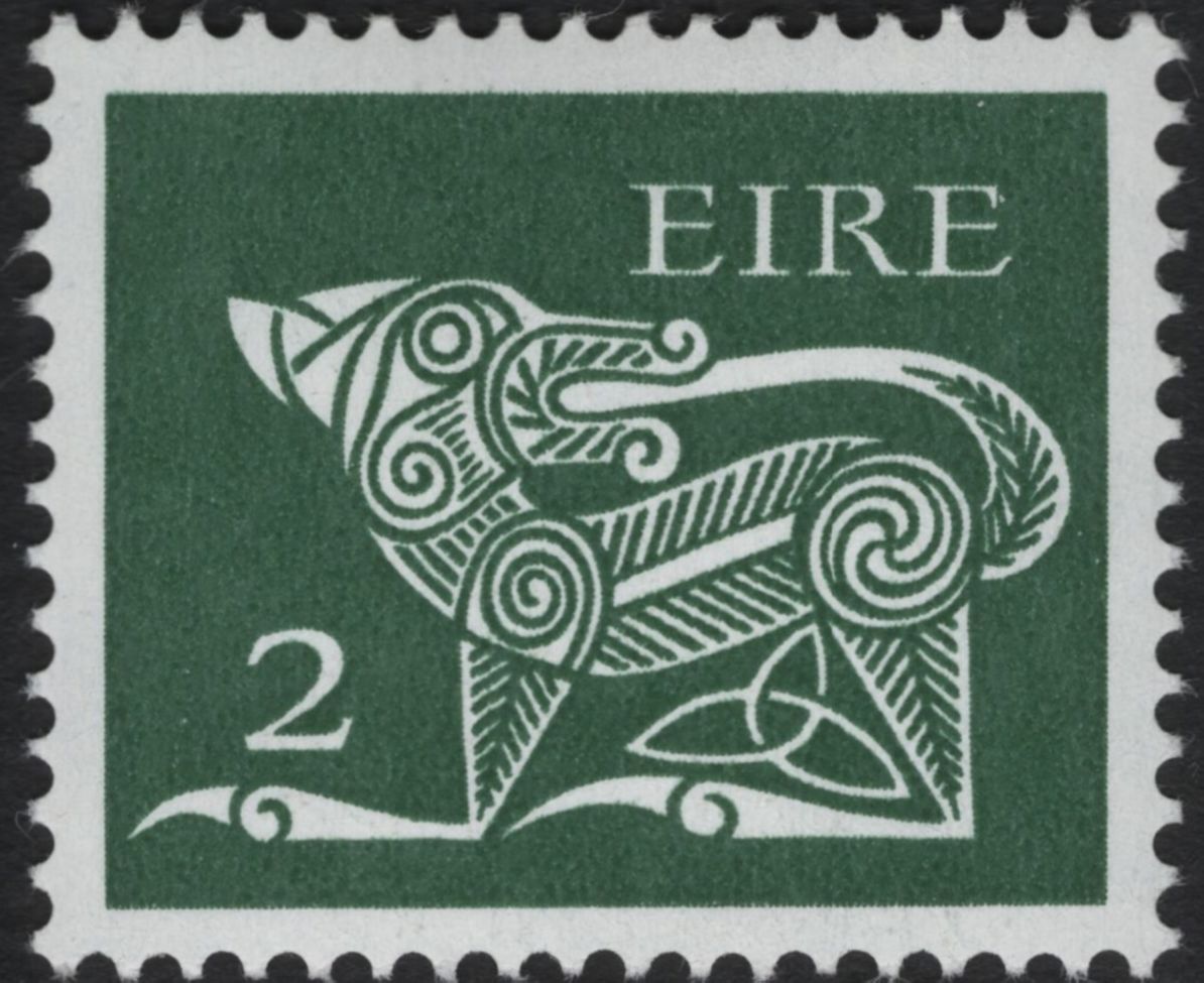 SCG10861 - Ireland Celtic Dog Definitives – 1p Blue & 2p Green (Éire)