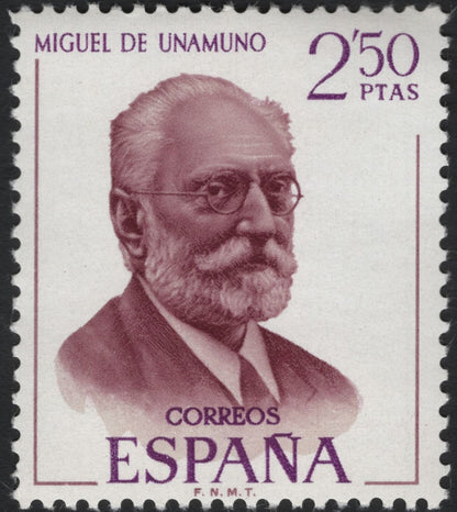 SCG10862 - Spain – Literary Figures Pair: Juan Ramón Jiménez & Miguel de Unamuno
