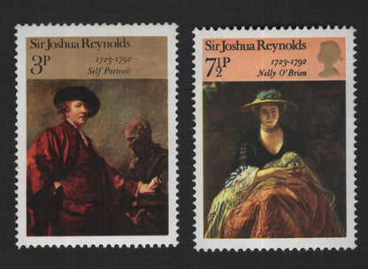 SCG10863 - Great Britain – 1973 Sir Joshua Reynolds Art Stamps (3p & 7½p Pair)