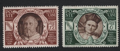 SCG10864 - Vatican City – 1946 Council of Trent “Espresso” Pair (Lire 12 & Lire 6)