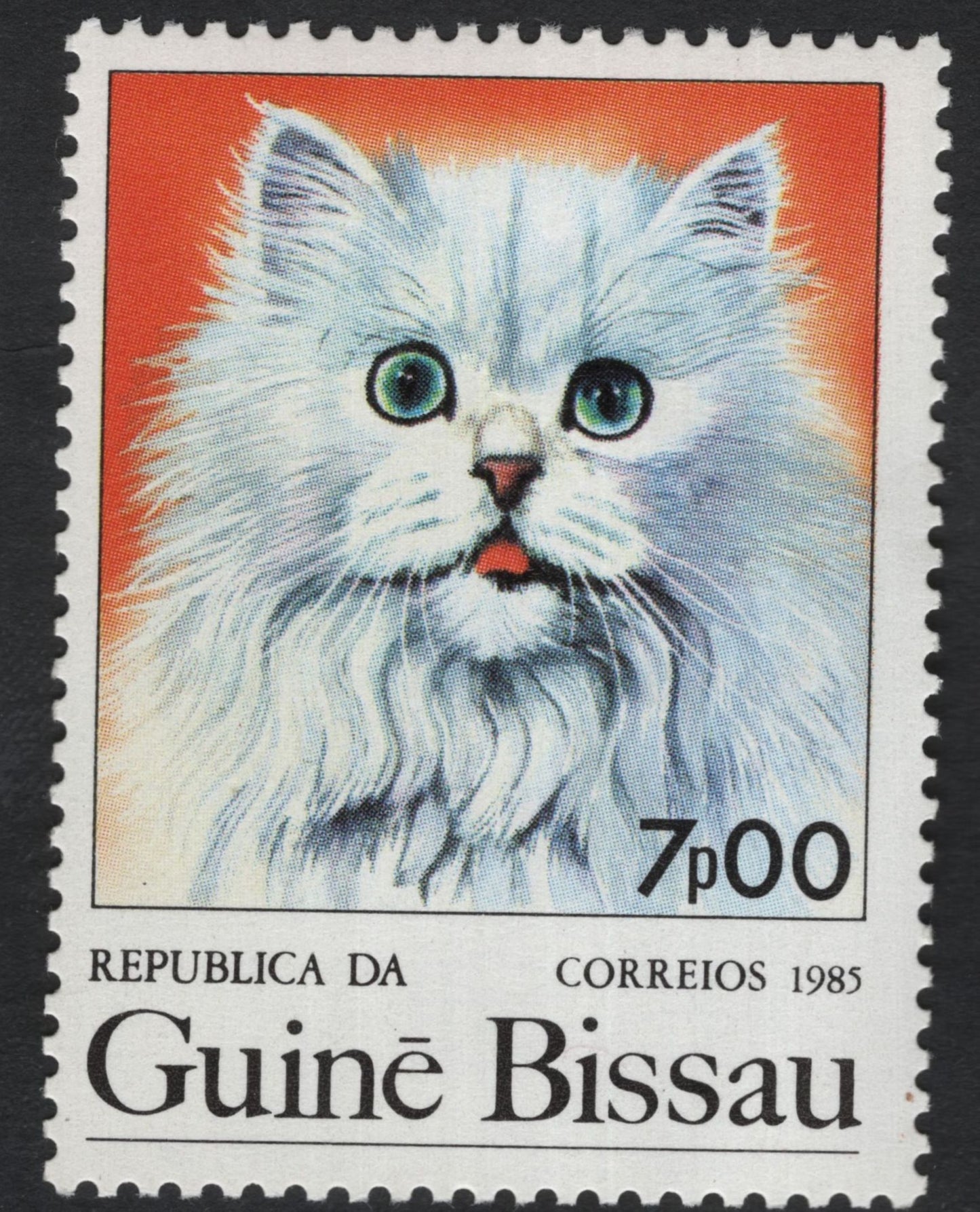 SCG11093 - Guiné-Bissau 1985 – Domestic Cat Breeds (Complete 7-Stamp Set)