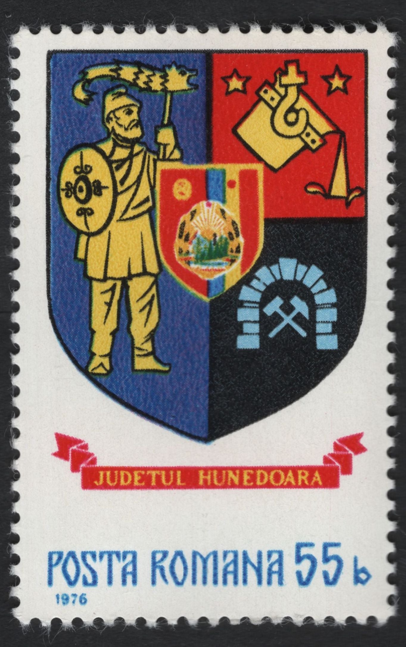 SCG11094 - Romania – County Coats of Arms & Postal Emblem (1976–1977)
