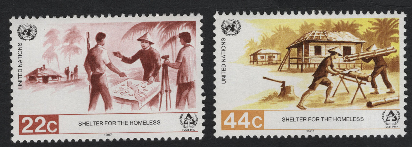 SCG10981 - United Nations 1987 – Shelter for the Homeless (IYSH) Stamp Pair