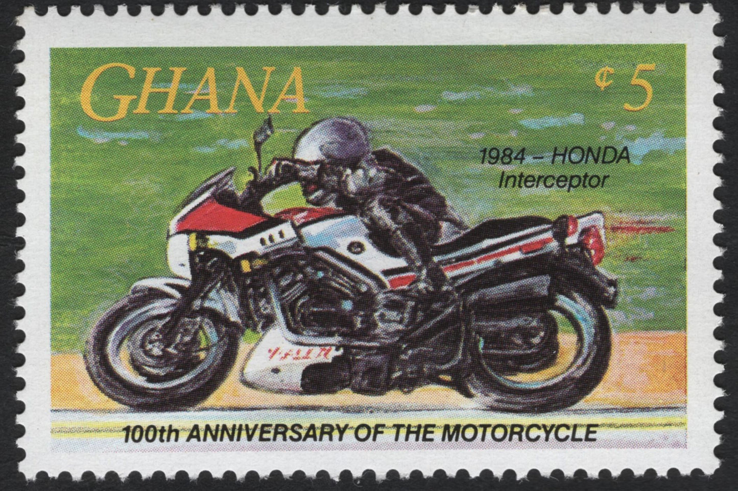 SCG10989 - Ghana – 100th Anniversary of the Motorcycle | Classic Motorcycles Pair (1984 Honda Interceptor & 1938 DKW)