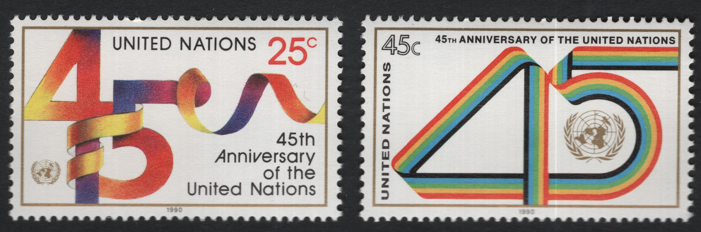 SCG10990 - United Nations (New York) 1990 – 45th Anniversary of the United Nations | Commemorative Stamp Pair