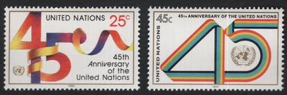 SCG10990 - United Nations (New York) 1990 – 45th Anniversary of the United Nations | Commemorative Stamp Pair
