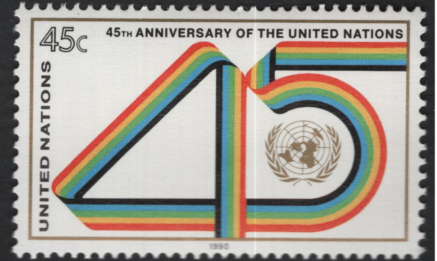 SCG10990 - United Nations (New York) 1990 – 45th Anniversary of the United Nations | Commemorative Stamp Pair