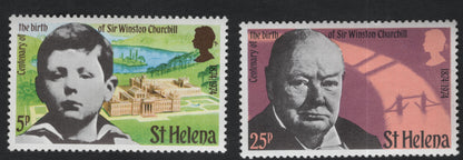 SCG10982 - St Helena 1974 – Centenary of the Birth of Sir Winston Churchill (2-Stamp Set)