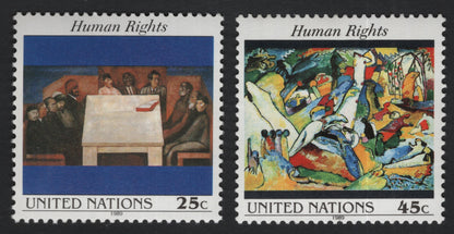 SCG10984 - United Nations (New York) 1989 – Human Rights Art Stamps (Set of 2)