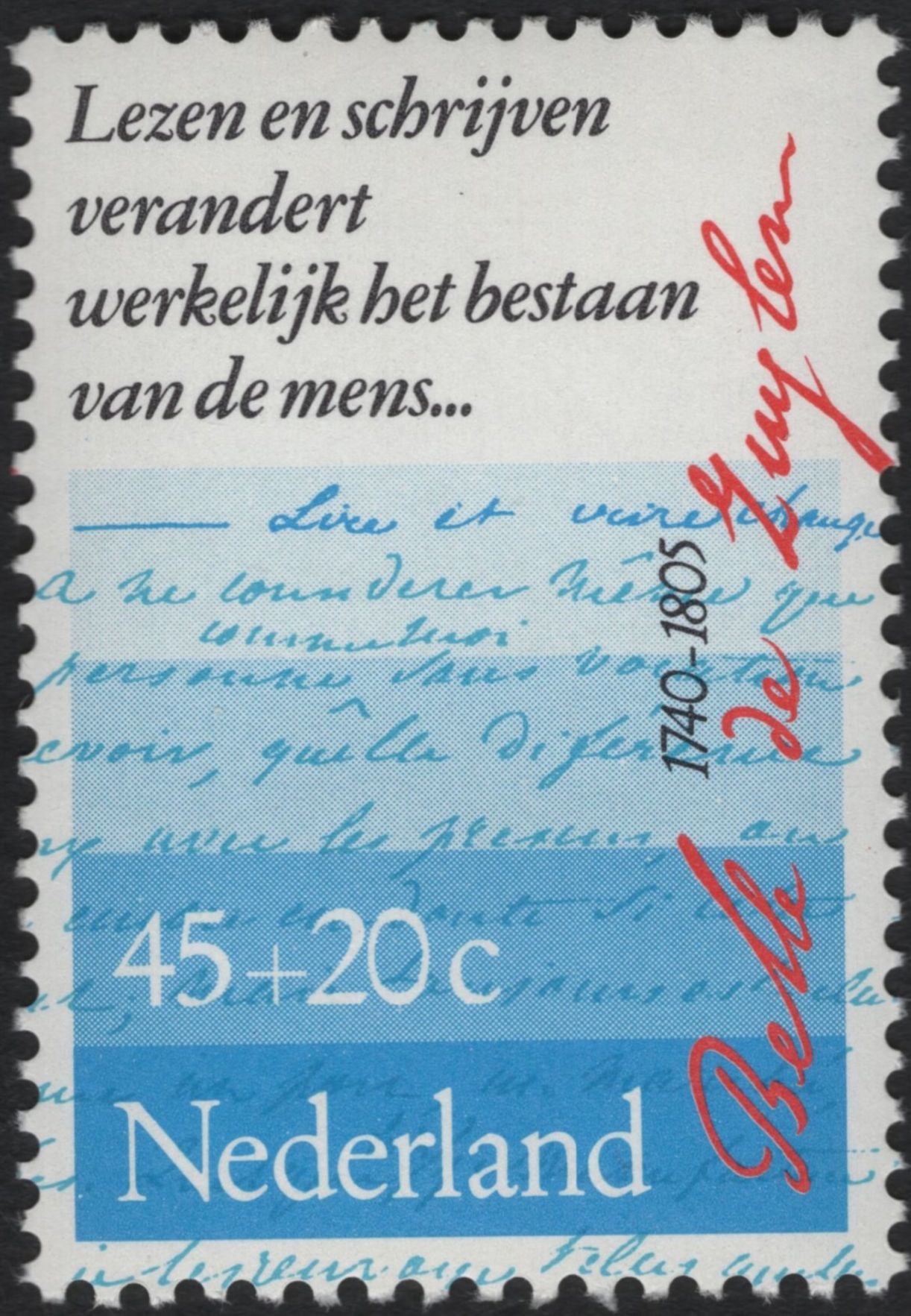 SCG10997 - Netherlands – Anne Frank & Literacy Semi-Postal Stamp Pair (1607–1678), Charity Issue