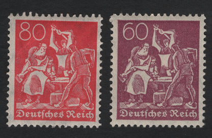 SCG10999 - Germany (Deutsches Reich) – Labor & Industry “Blacksmiths” Pair, 60pf & 80pf