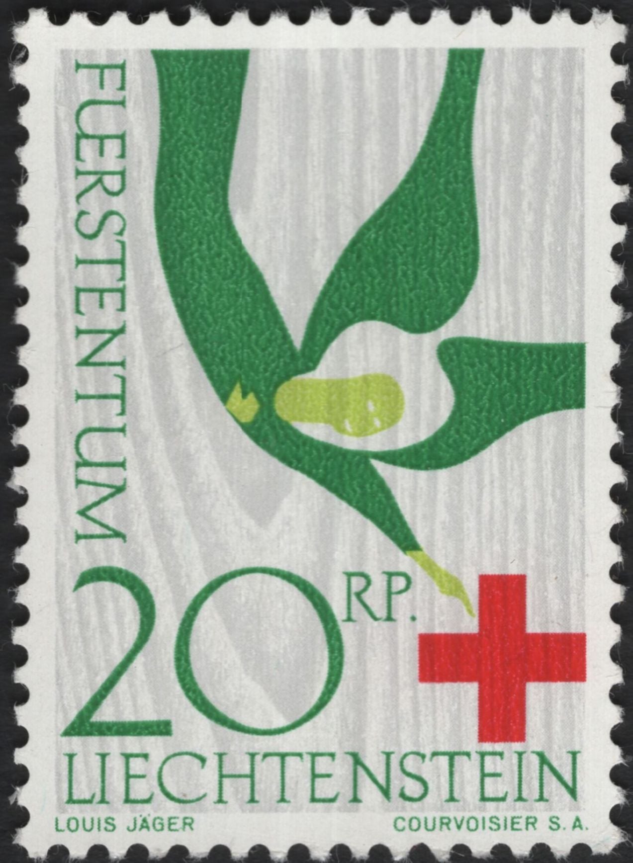 SCG10994 - Liechtenstein Red Cross Charity Stamps – Helping Hands & Family Care Pair