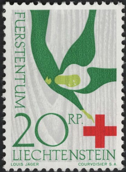 SCG10994 - Liechtenstein Red Cross Charity Stamps – Helping Hands & Family Care Pair