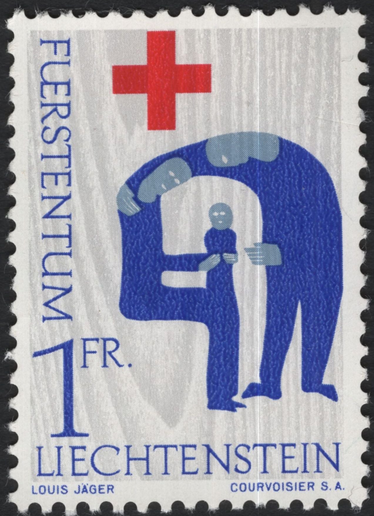 SCG10994 - Liechtenstein Red Cross Charity Stamps – Helping Hands & Family Care Pair