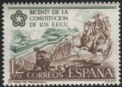 SCG11063 - Spain – 1987 U.S. Constitution Bicentenary Commemorative Set (4 Stamps)