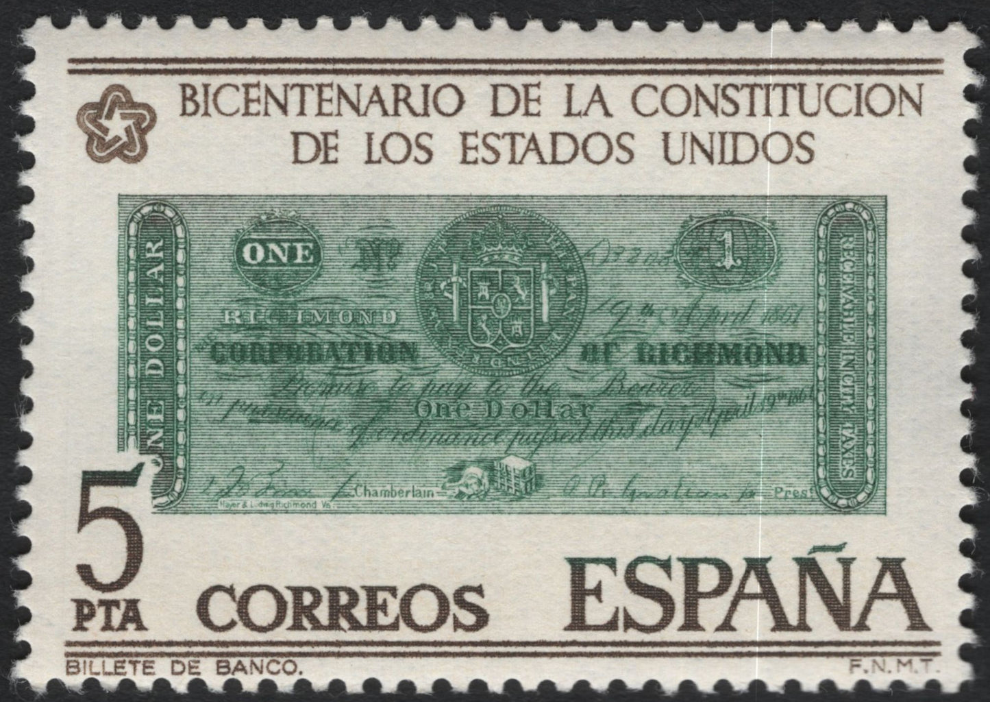 SCG11063 - Spain – 1987 U.S. Constitution Bicentenary Commemorative Set (4 Stamps)