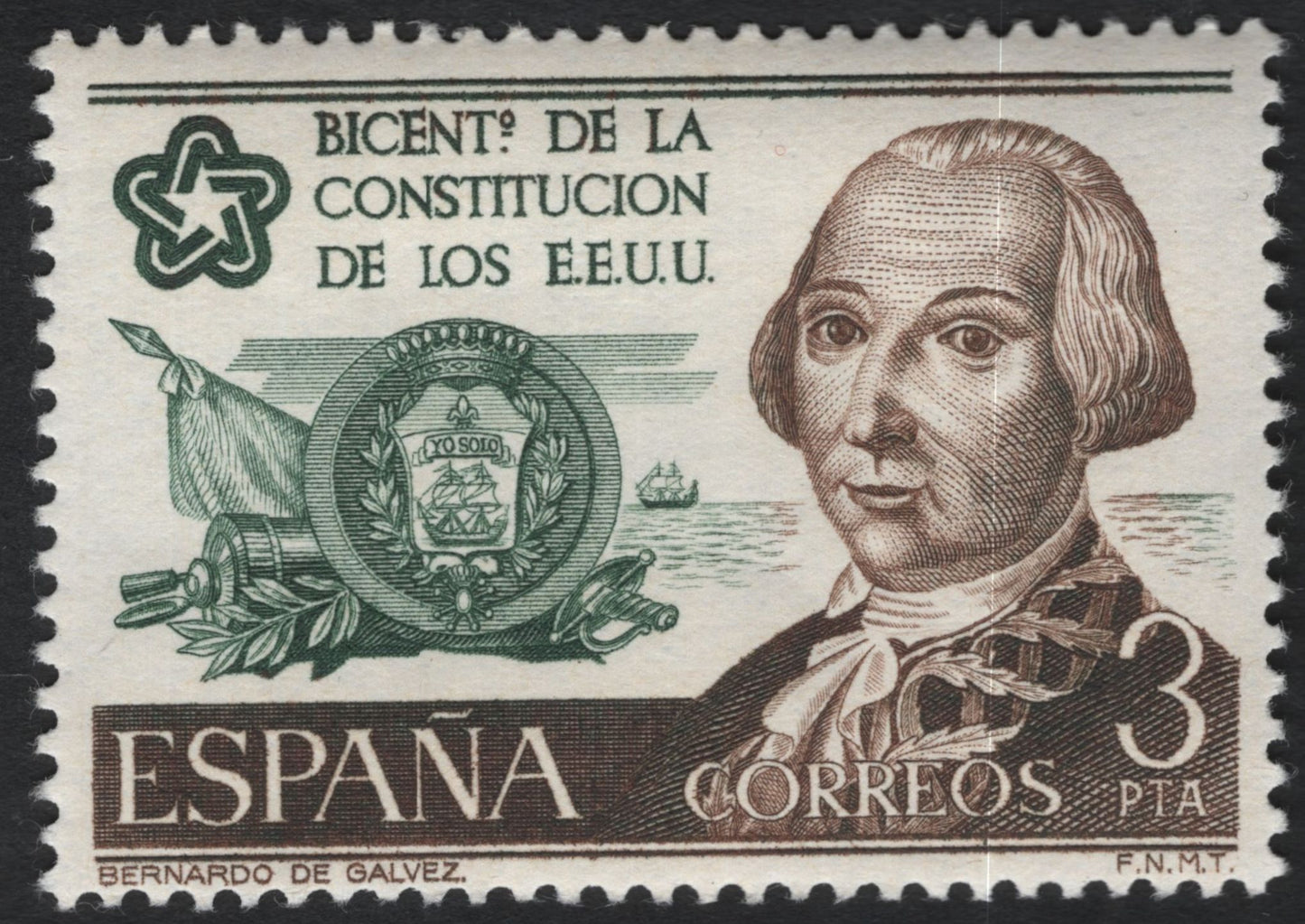 SCG11063 - Spain – 1987 U.S. Constitution Bicentenary Commemorative Set (4 Stamps)