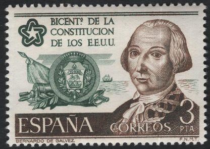 SCG11063 - Spain – 1987 U.S. Constitution Bicentenary Commemorative Set (4 Stamps)