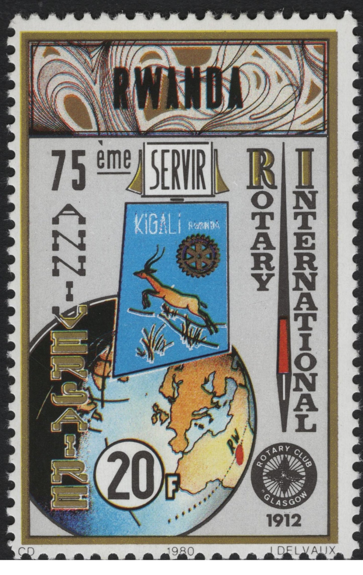 SCG11064 - Rwanda 1980 – Rotary International 75th Anniversary Commemorative Stamps (Set of 3)