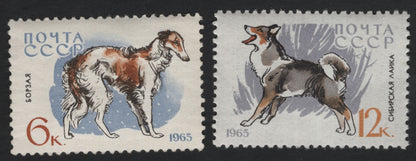 SCG11080 - Soviet Union (USSR) – 1965 Native Dog Breeds Issue (Borzoi & Siberian Laika)