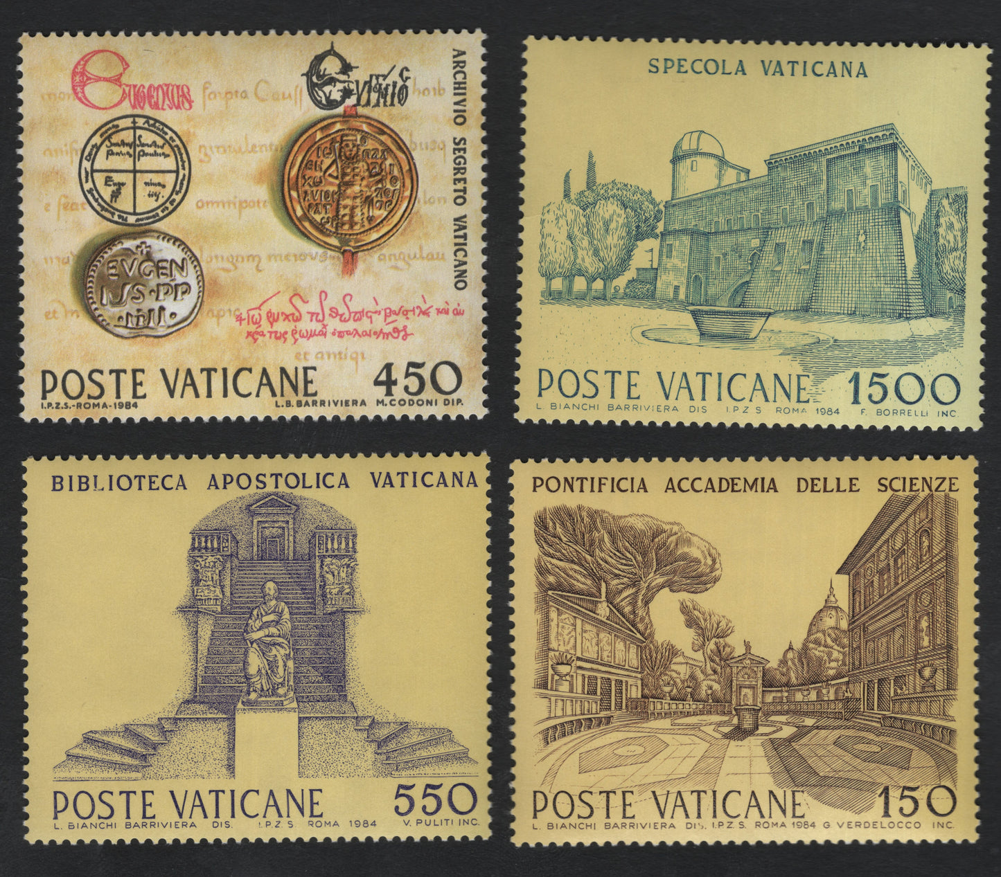 SCG11090 - Vatican City 1984 – Vatican Cultural & Scientific Institutions (Set of 4)