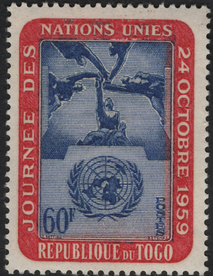 SCG11088 - Togo 1959 United Nations Day – “Hands of Humanity” Full Set (5 Values)