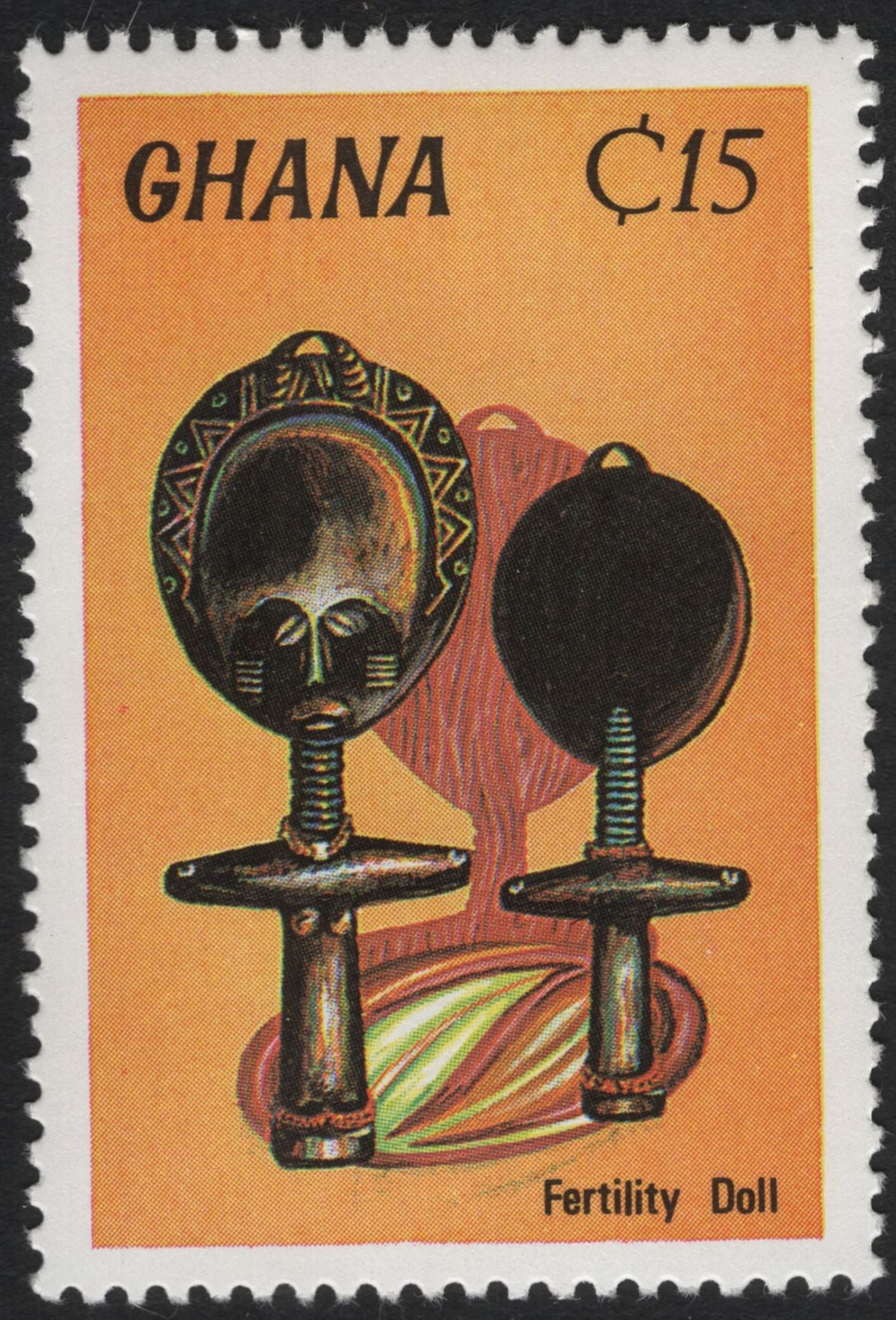 SCG10976 - Ghana – Traditional Fertility Dolls (Akuaba) Stamp Set
