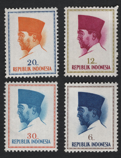 SCG10939 - Indonesia – Sukarno Definitive Portrait Set (6–30 Sen)