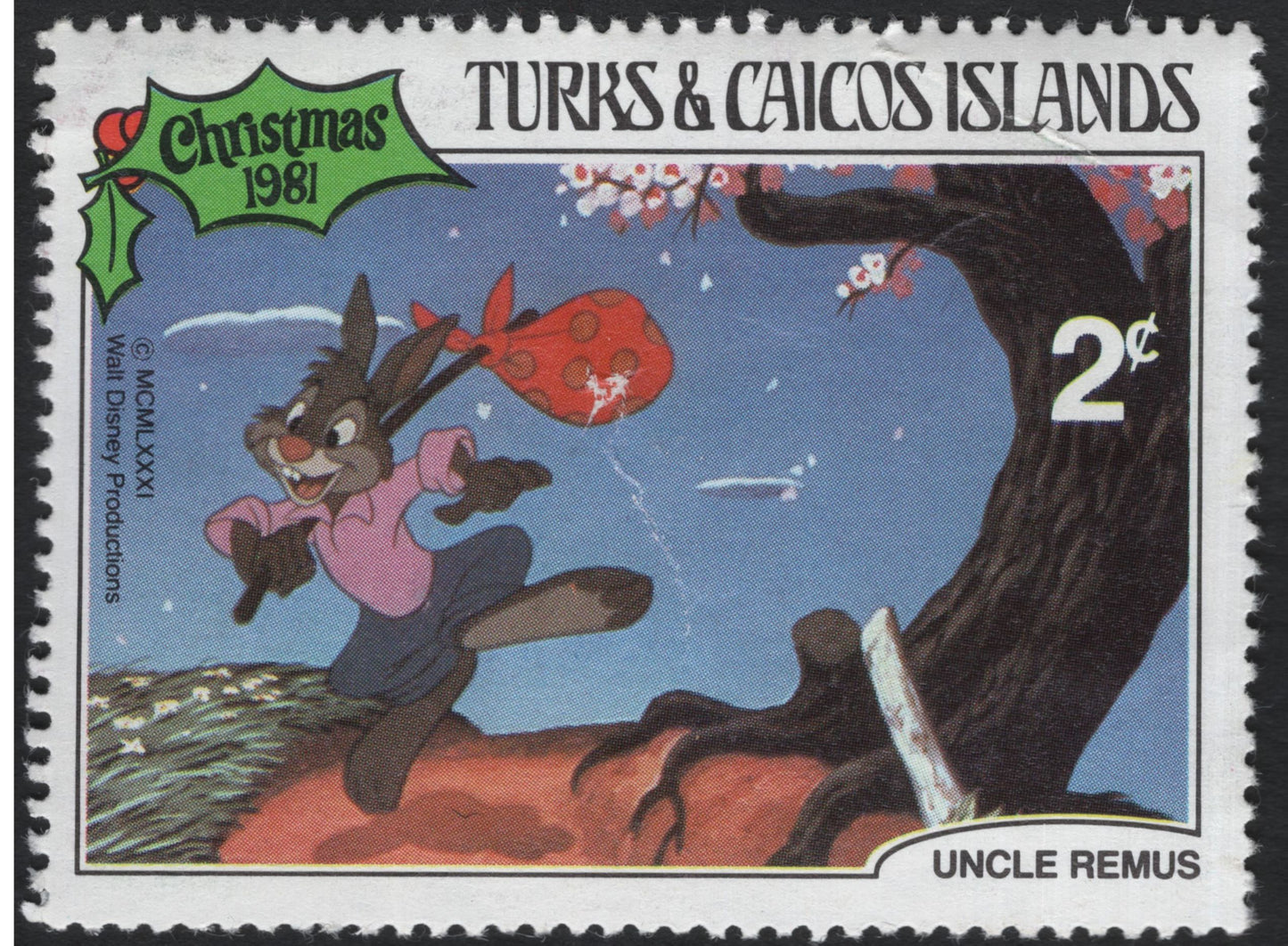 SCG10941 - Turks & Caicos Islands – Christmas 1981 Disney “Uncle Remus” Stamps (Brer Rabbit) – Set of 2