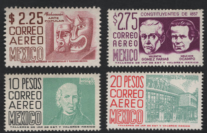 SCG10936 - Mexico Correo Aéreo High-Value Commemoratives – Cultural, Historical & Architectural Themes (Set of 4)V