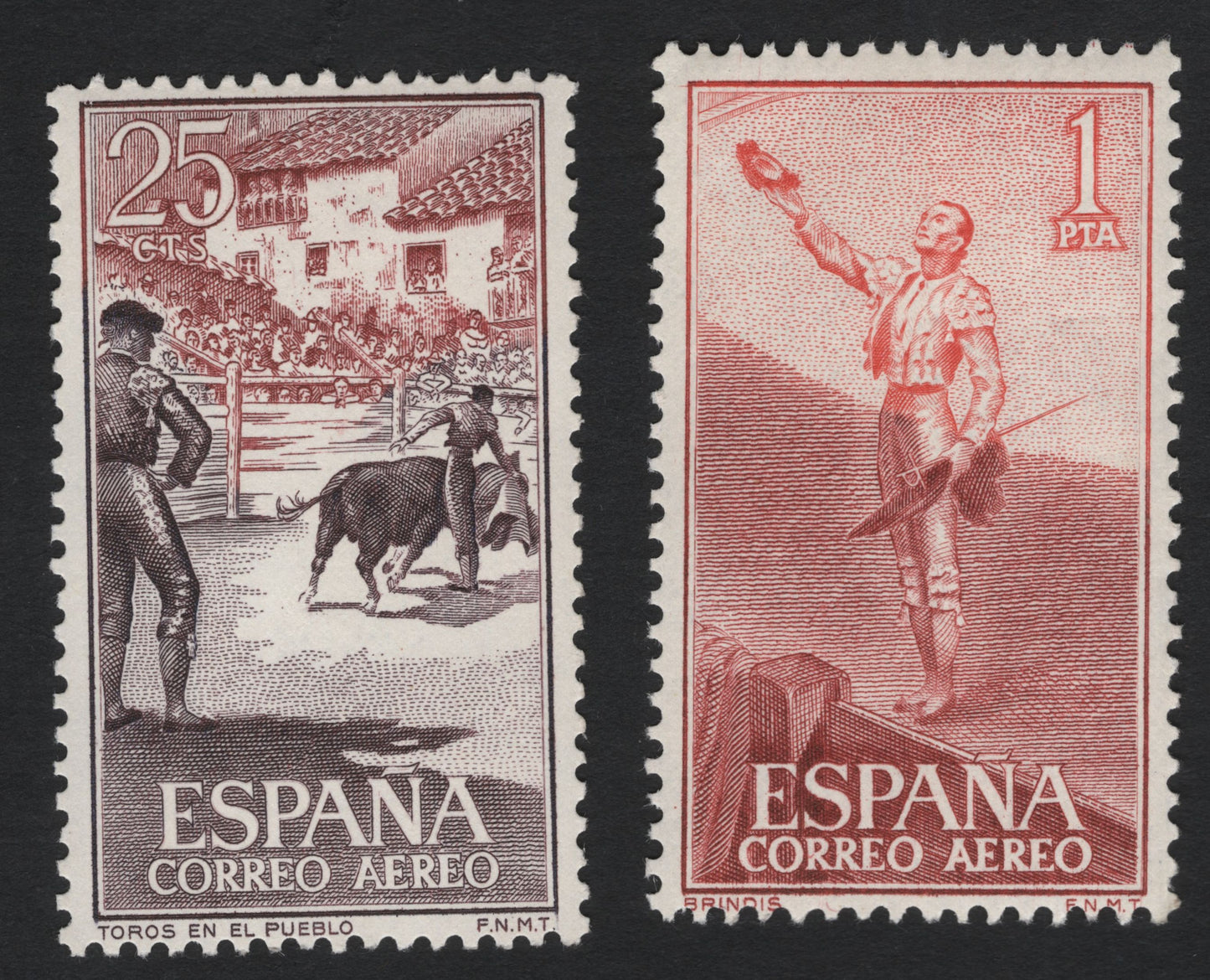 SCG11213 - 🇪🇸 Spain – Bullfighting (Tauromaquia) Airmail Stamps