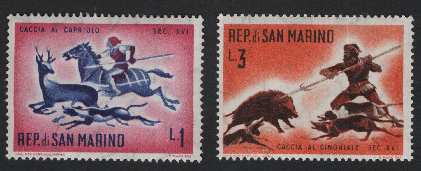SCG11211 - San Marino – 16th Century Hunting Scenes (1966)