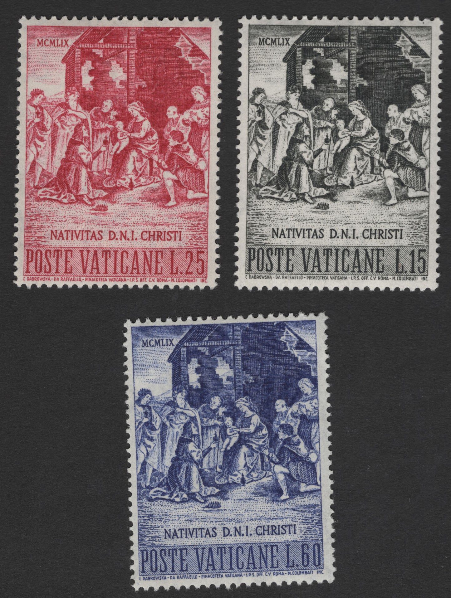SCG11223 - Vatican City 1959 – Nativitas D.N.I. Christi (Nativity of Christ) Set