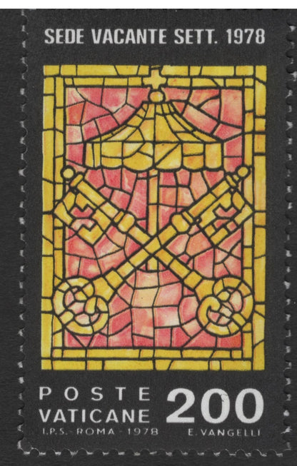 SCG11221 - Vatican City – Sede Vacante Stained Glass Keys Set (1978)