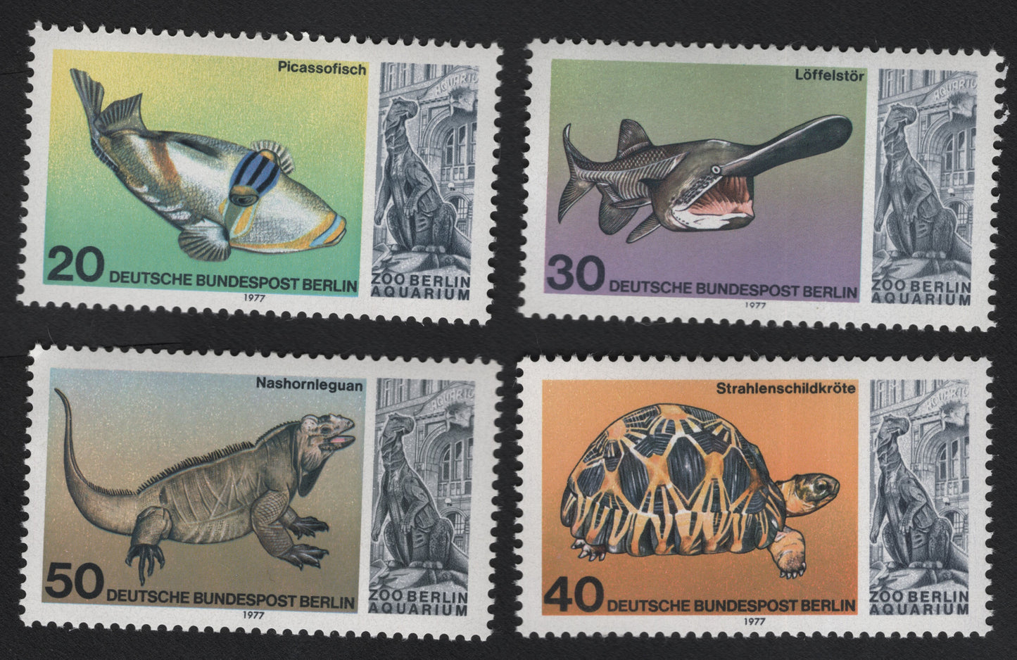 SCG11148 - Germany (Berlin) – 1977 Zoo Berlin Aquarium Fauna Set (4 Stamps)