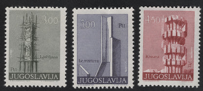 SCG11150 - Yugoslavia – Modernist Monuments & Architecture (Ljubljana, Belgrade, Kozara) – Definitive Set