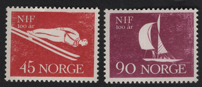 SCG11145 - Norway – NIF 100 Years Commemorative Sports & Sailing Stamps (45 øre & 90 øre)