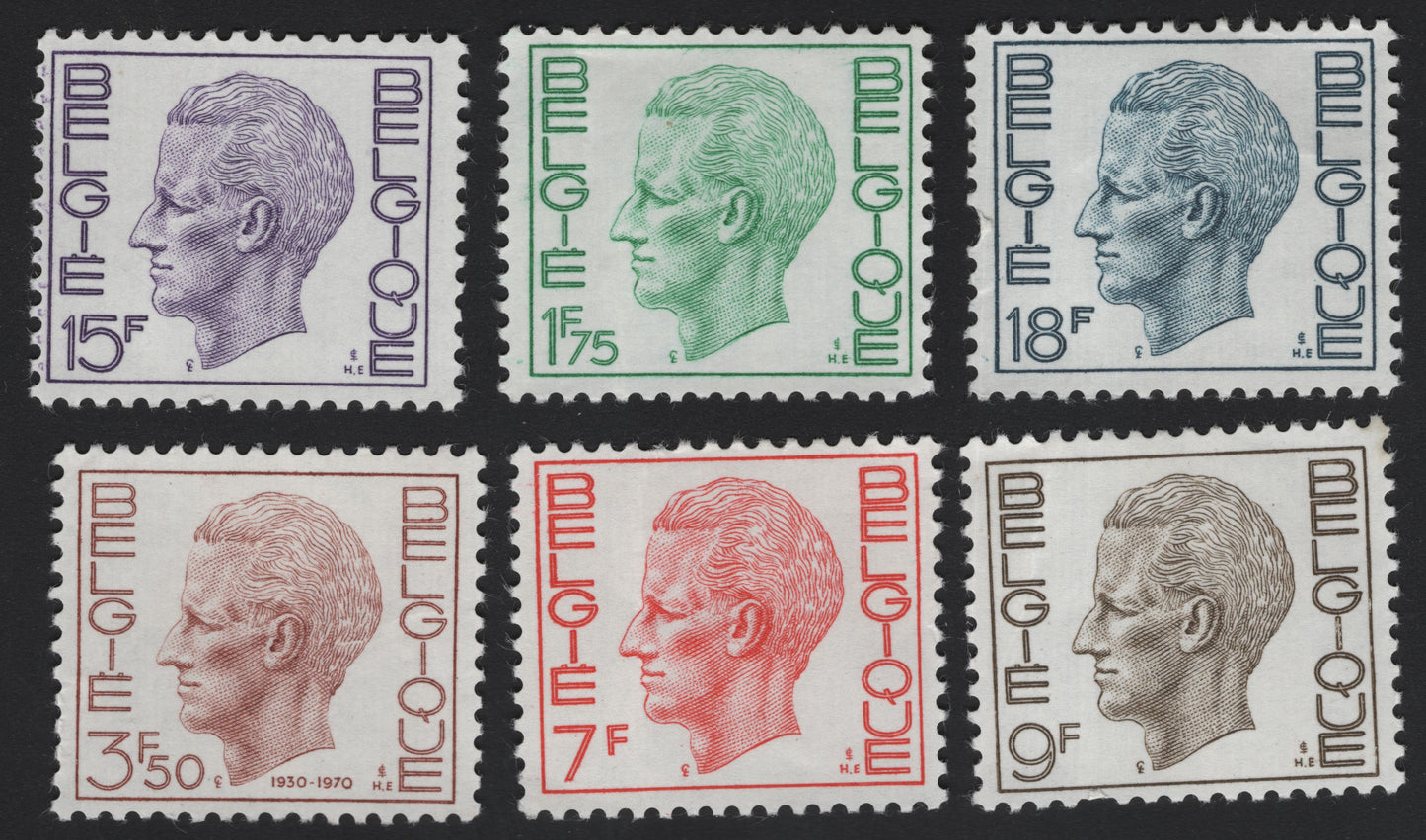 SCG11157 - Belgium – King Baudouin I Definitive Stamp Set (1950s–1970s)