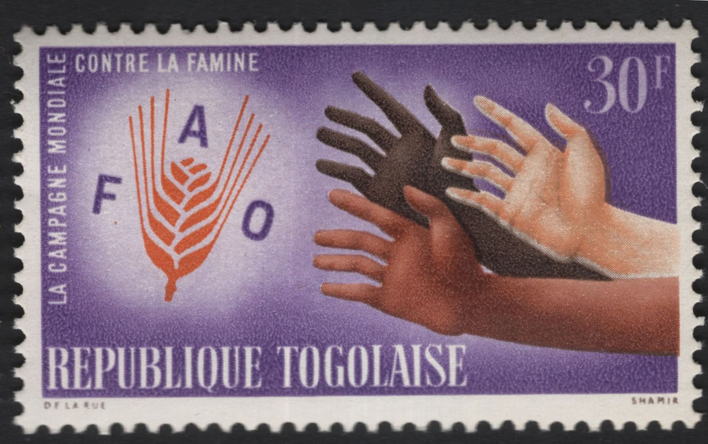SCG11158 - Togo – FAO World Campaign Against Hunger (Hands of Solidarity) Set