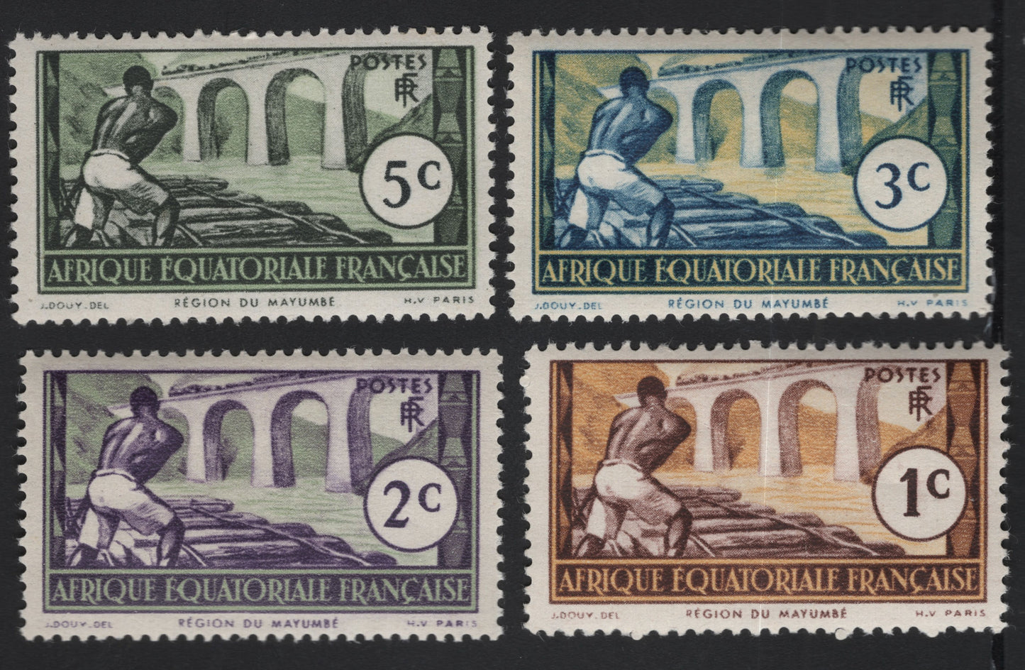 SCG11152 - French Equatorial Africa – Région du Mayumbe Bridge Definitives (1936)