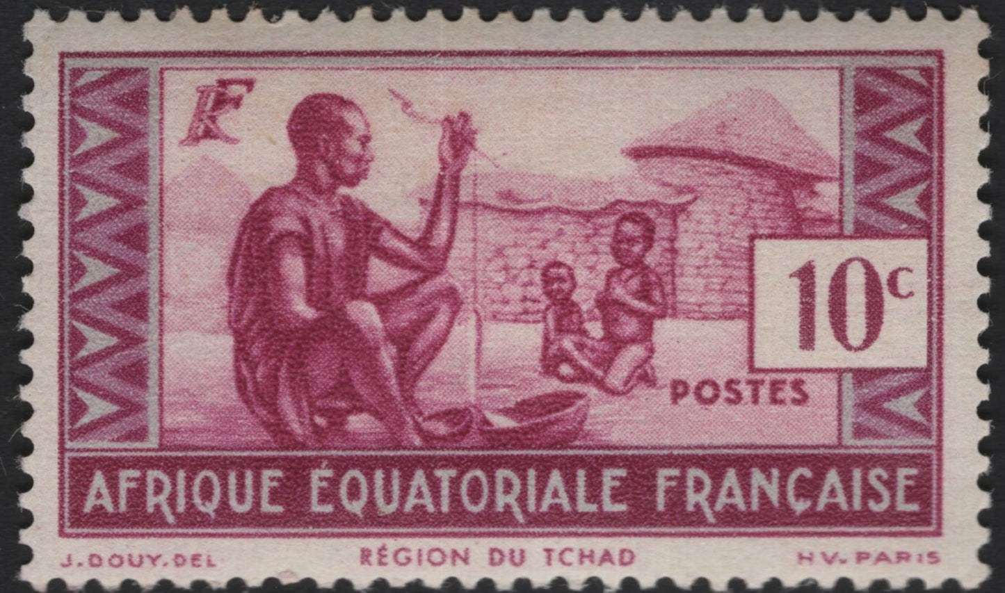 SCG11153 - Afrique Équatoriale Française – Region du Tchad Traditional Life Definitives (Set of 5)